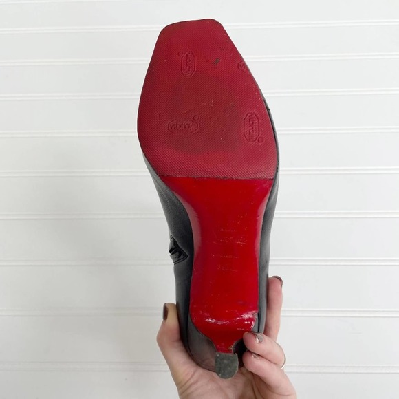 Christian Louboutin Shoes Heels Platform Ankle Boots Miss 120 Bootie Leather Bla - Picture 12 of 16